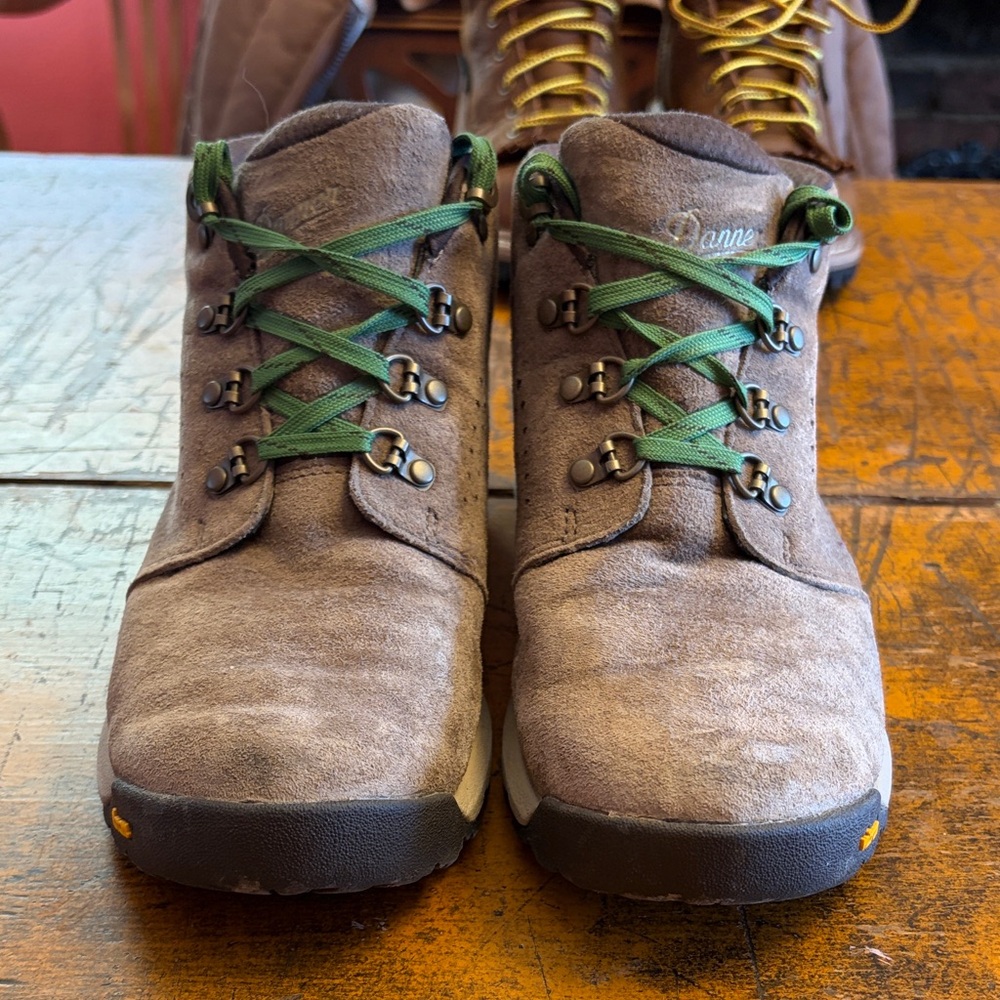 Danner Suede Boots with Green Accents